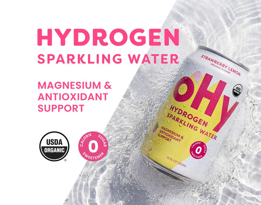 Strawberry Lemon Sparkling Hydrogen Water