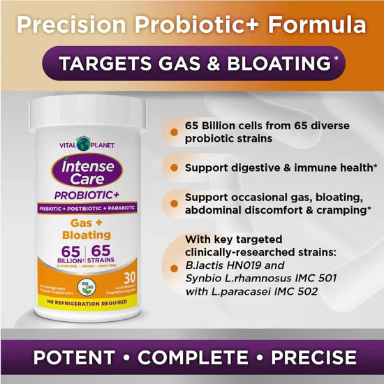 Intense Care Gas + Bloating, 30ct