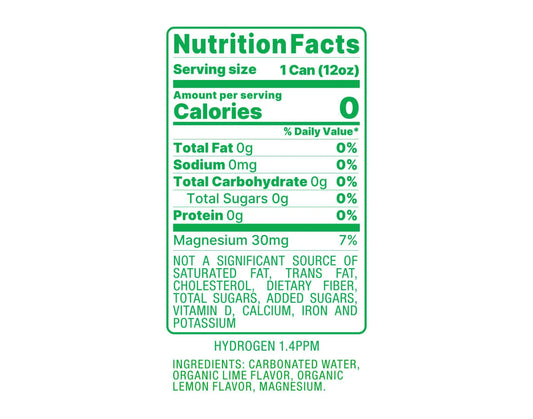 Lemon Lime Sparkling Hydrogen Water 8 Count