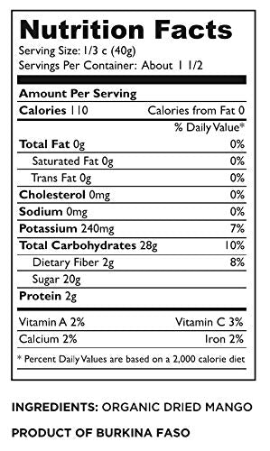 Fruit Dried Mango Org - 2OZ