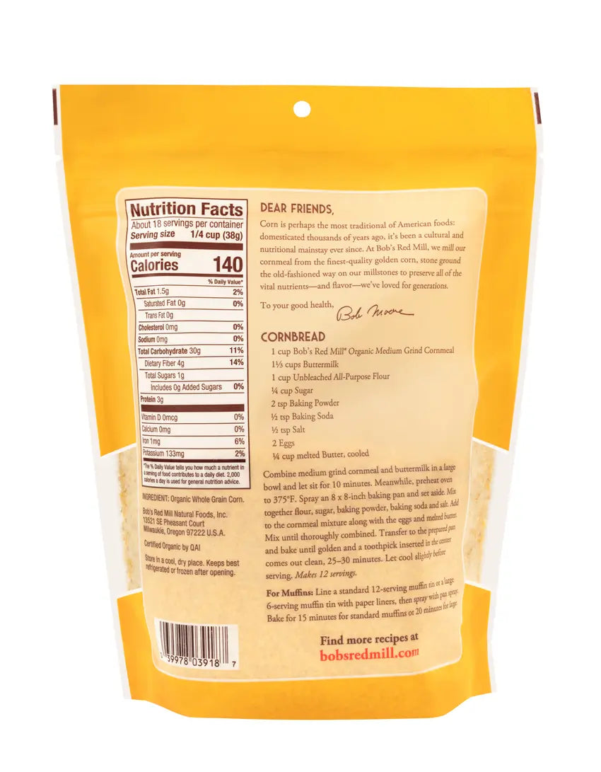 Organic Medium Grind Cornmeal