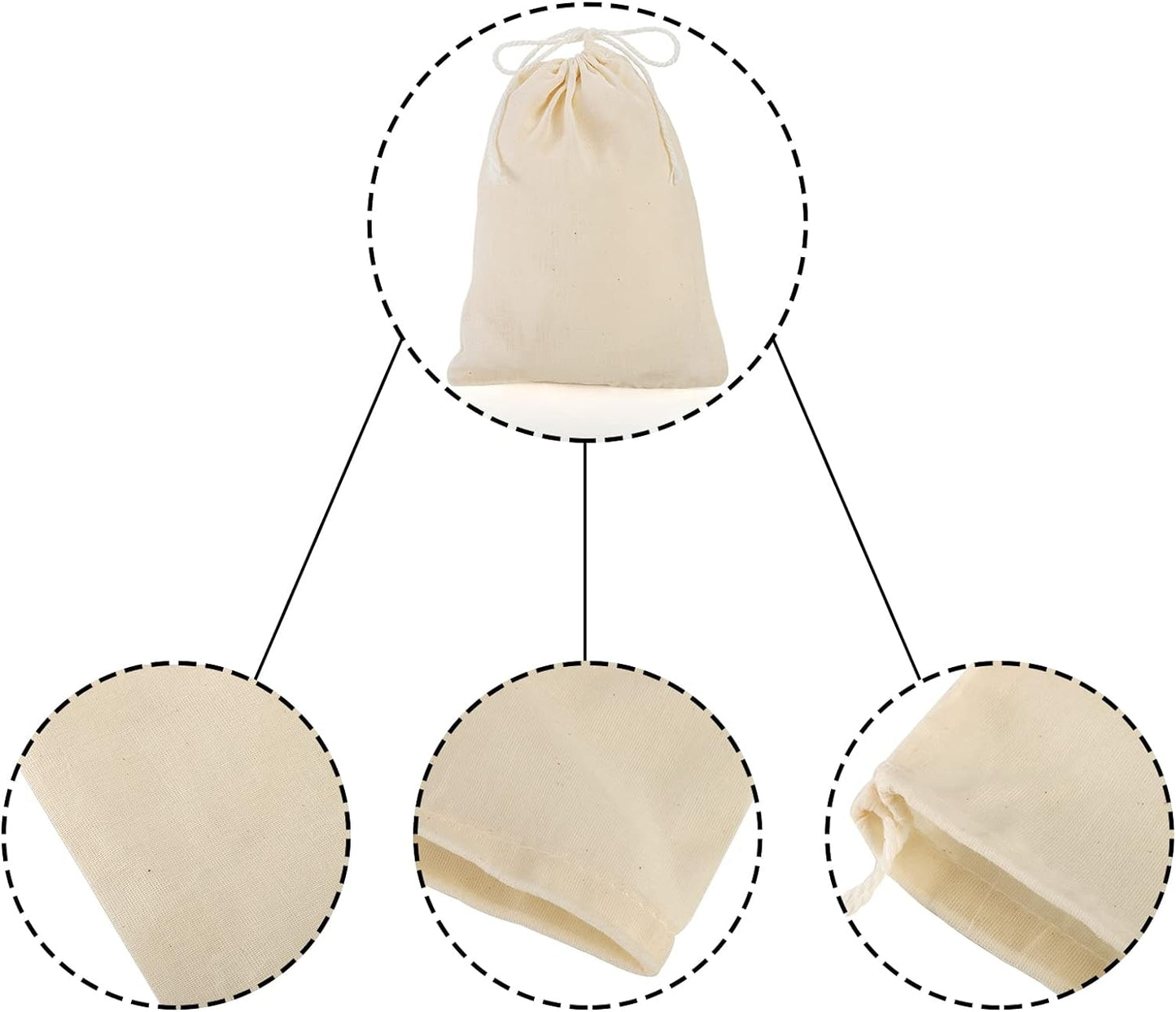 Cotton Muslin Bags (10 Pack)
