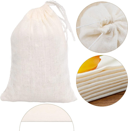 Cotton Muslin Bags (10 Pack)