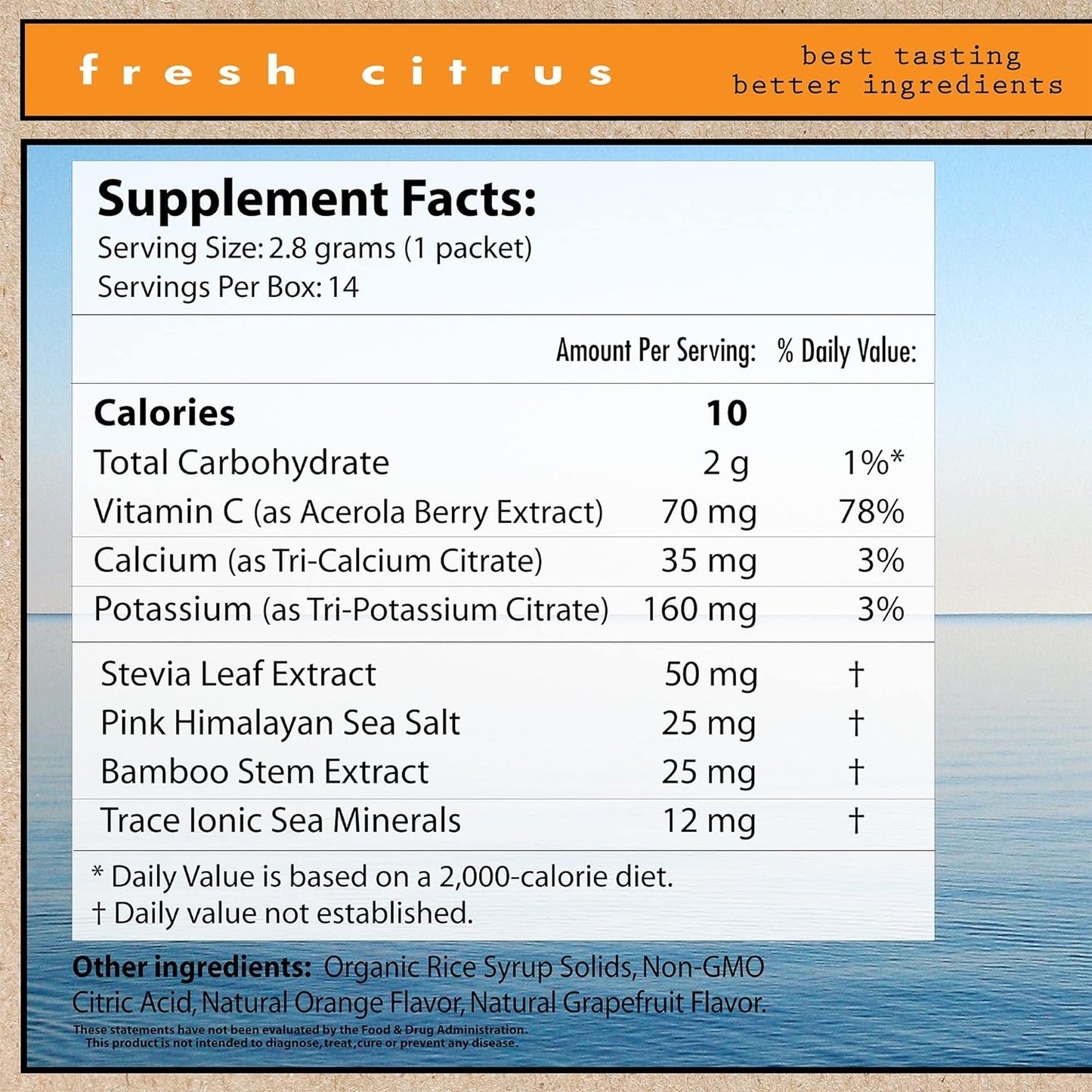 Electrolytes Packet, Citrus