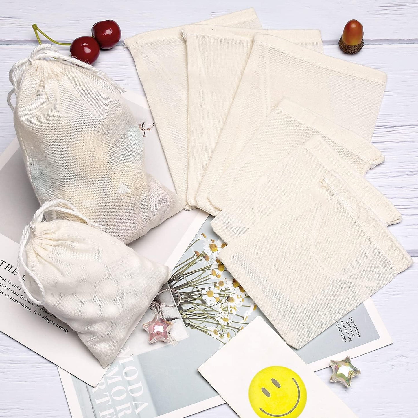 Cotton Muslin Bags (10 Pack)