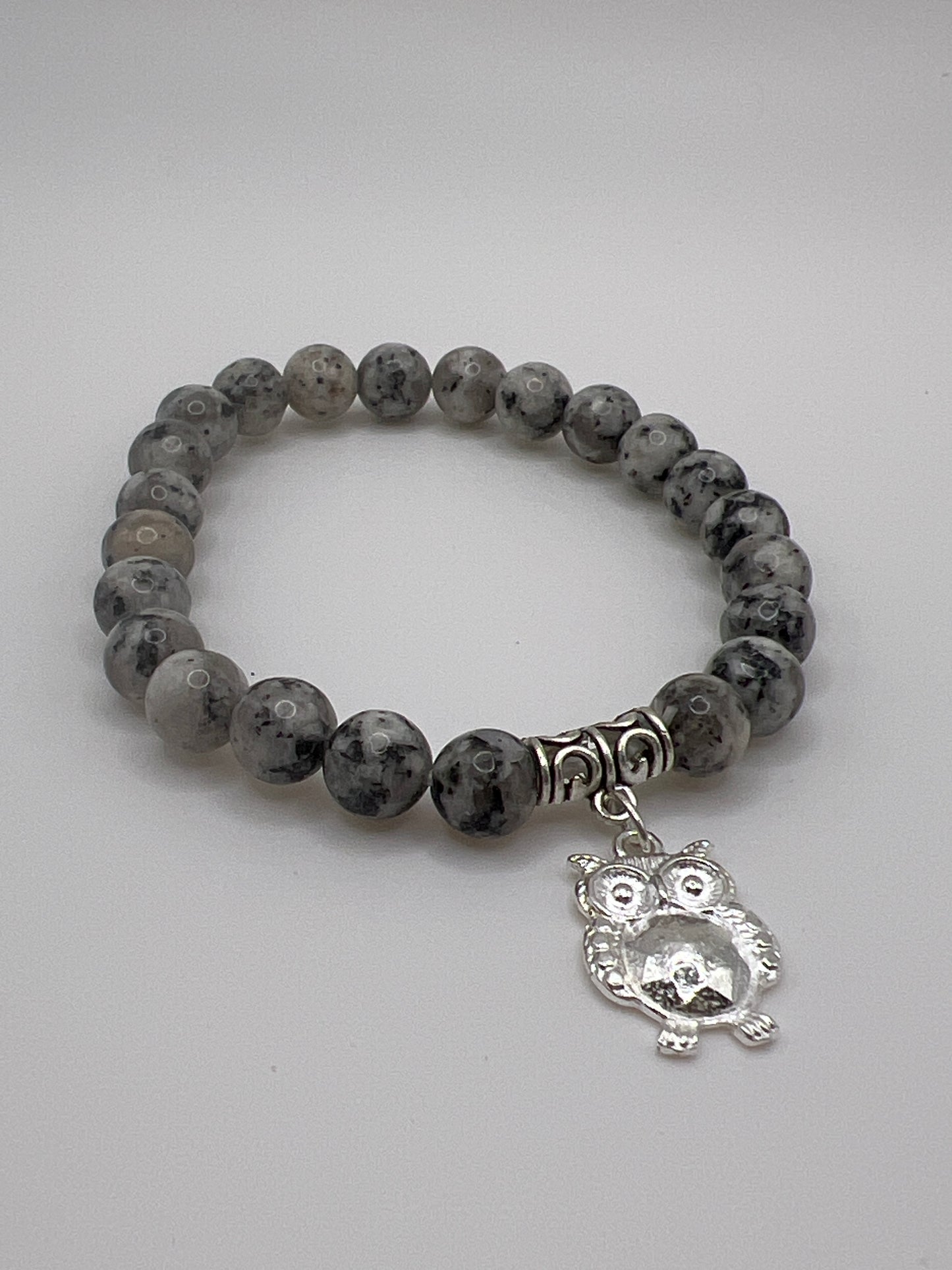 Unakite Jasper Gem Stone Bracelet with Turtle Charm