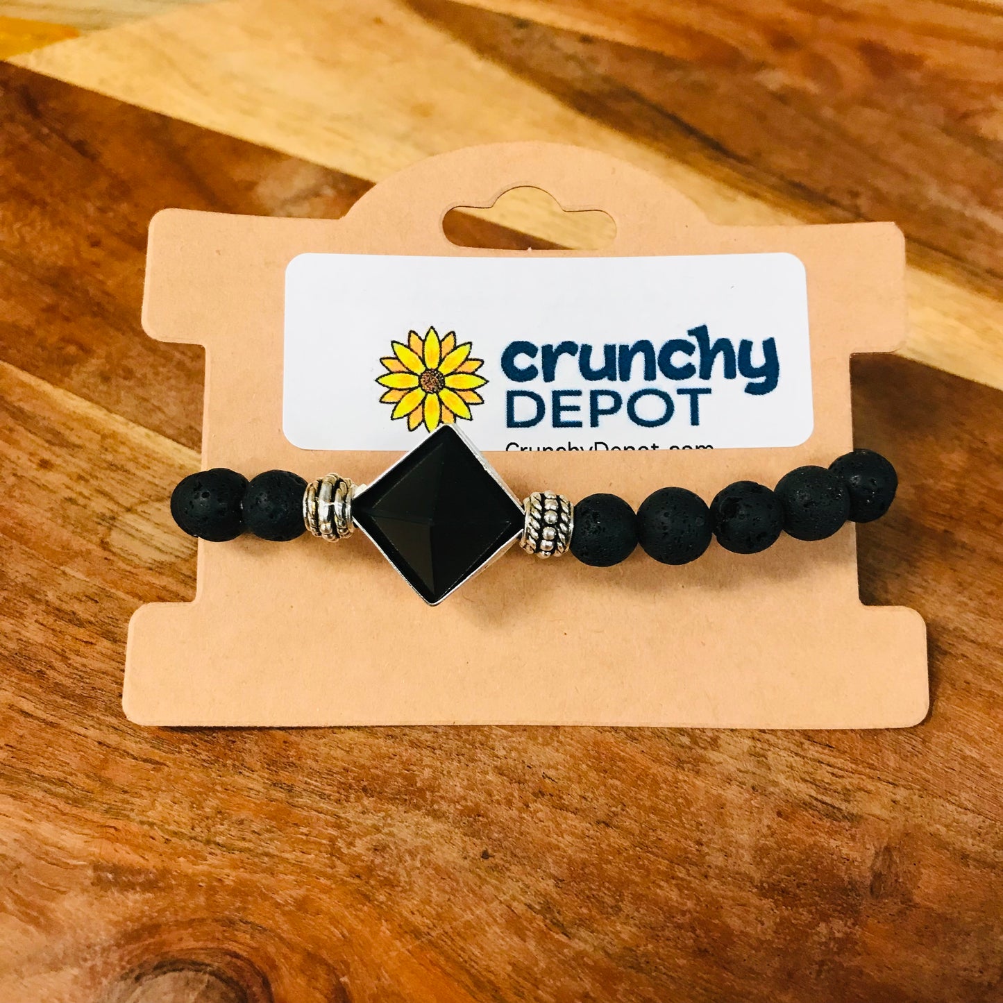 Lava & Black Agate Bracelet