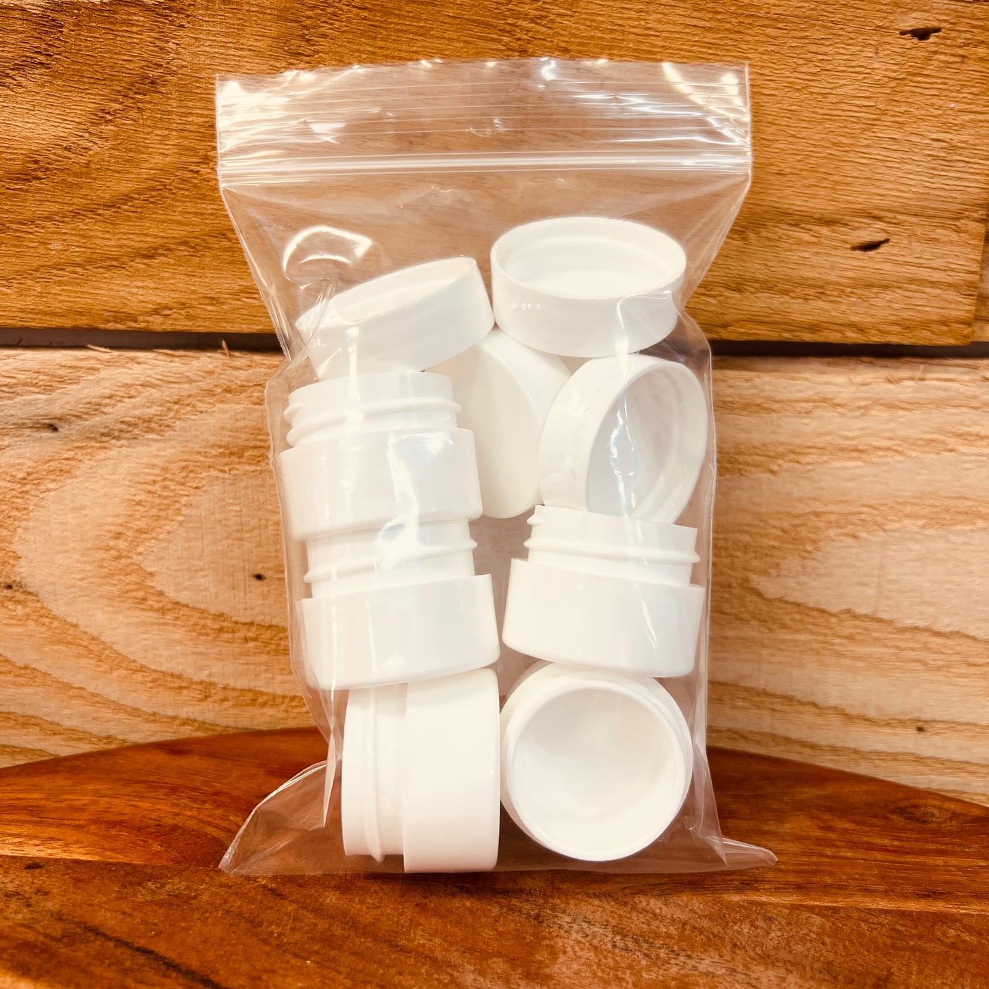 White Empty .25 oz. Lip Balm Jars With Caps