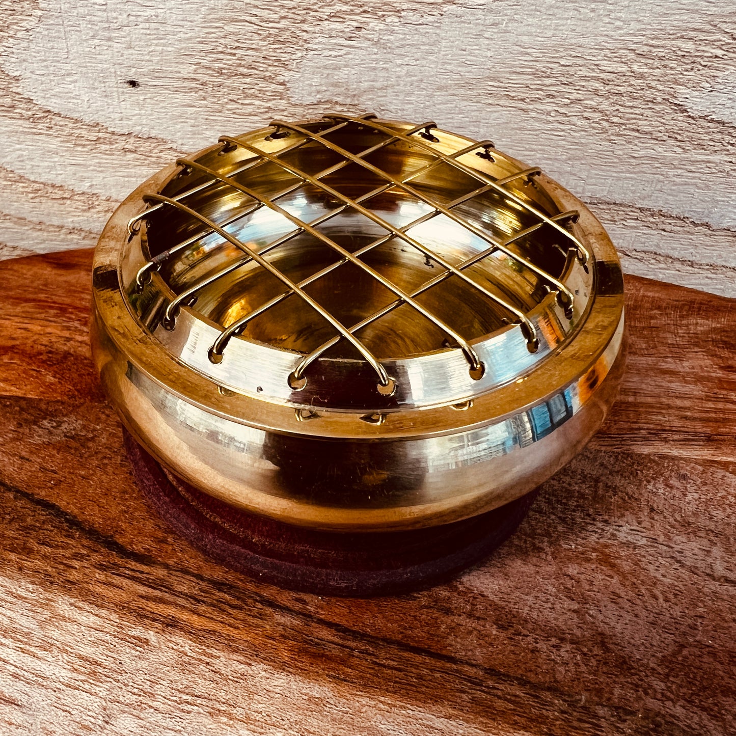 Brass Screen Charcoal Burner 2"H 2.25"D