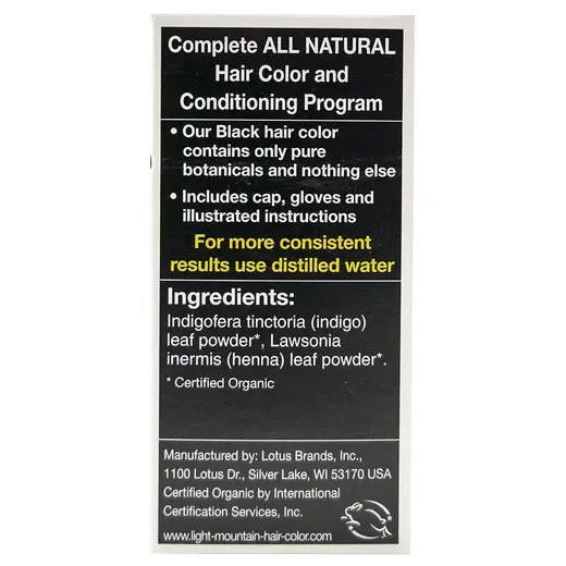 Black Henna Hair Color & Conditioner 4 oz.