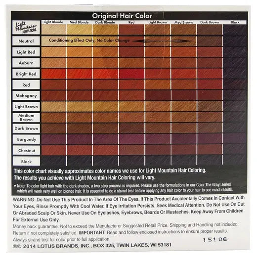 Dark Brown Henna Hair Color & Conditioner 4 oz.