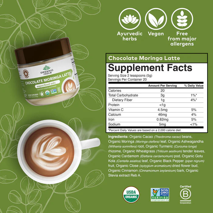 Moringa Chocolate Latte - 3.5OZ