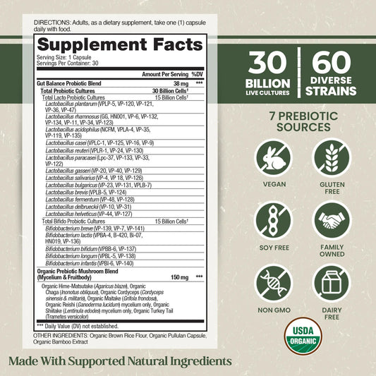 ORGANIC FLORA GUT BALANCE SHELF STABLE