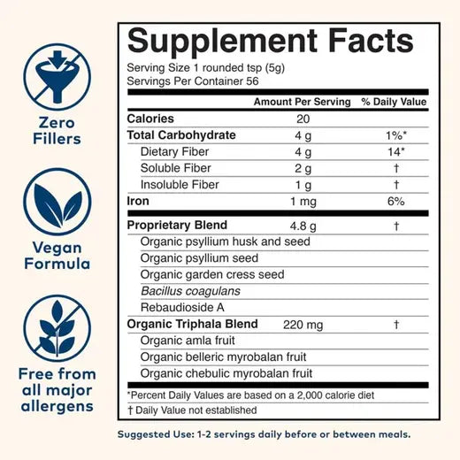 Psyllium Pre & Probiotic Fiber Original 10 oz.