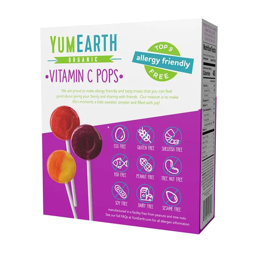 Assorted Vitamin C Lollipops 60 count box