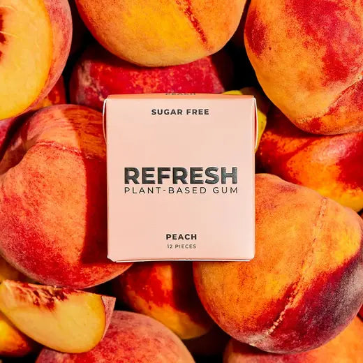 Peach Plant-Based Gum 12 pieces