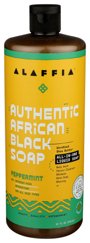 Authentic African Black Soap Peppermint All-In-One Soap