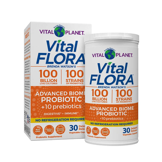 Vital Flora 100B, 100 Strain, Adv. Biome, 30ct