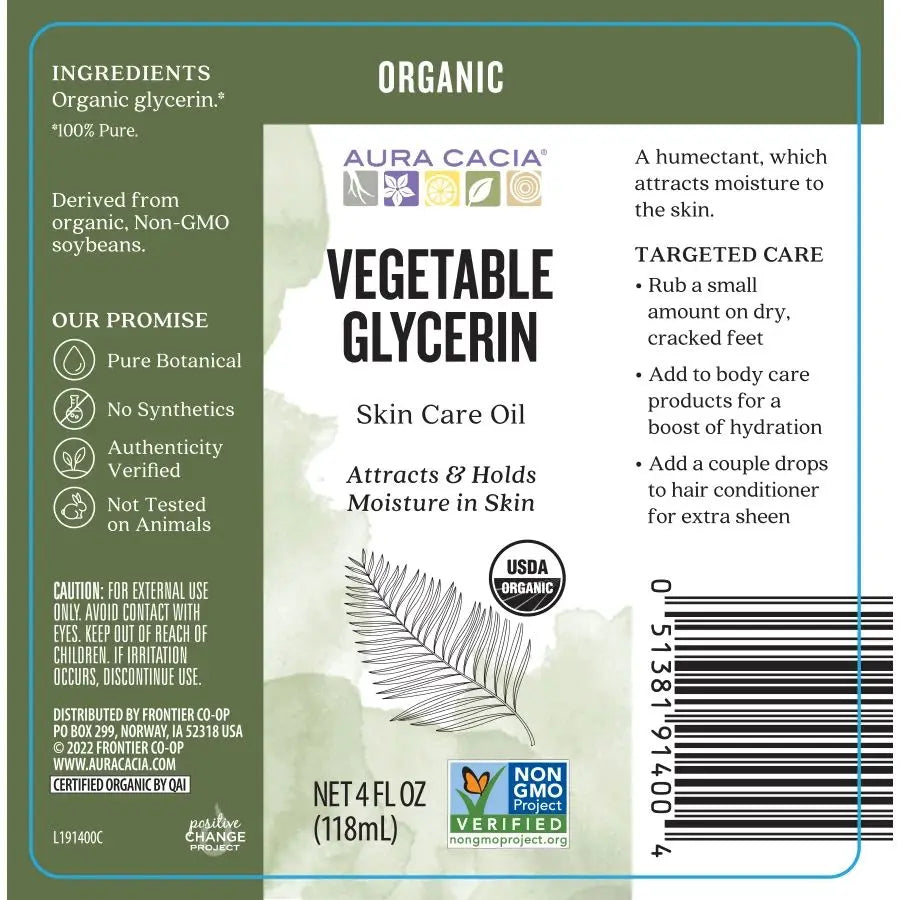 Vegetable Glycerin, Organic