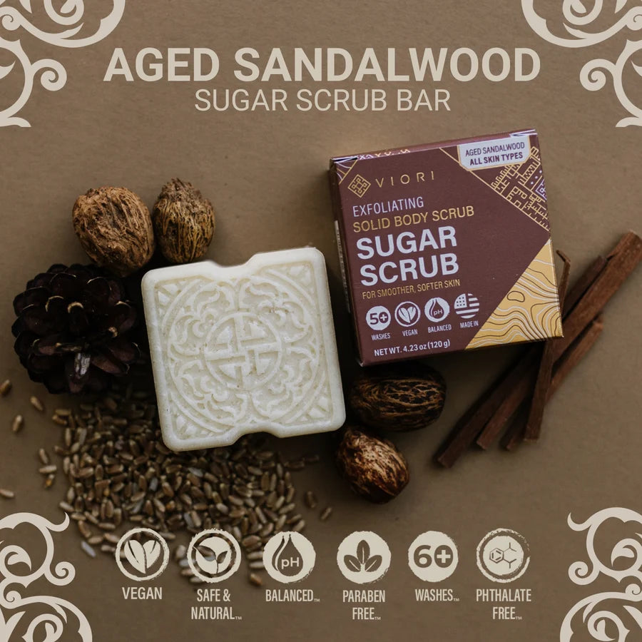 Men's Sandalwood Sugar Scrub Bar