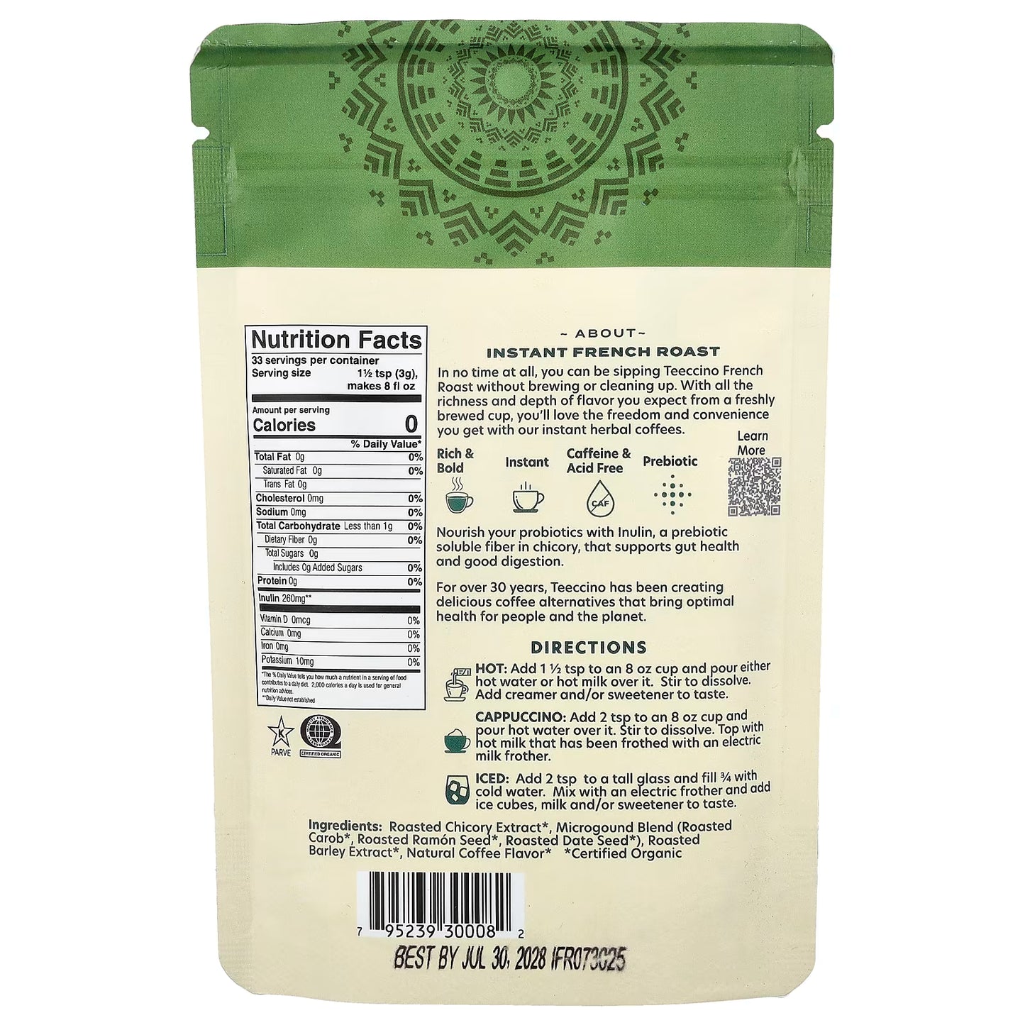 COFFEE INSTANT HERBAL FRENCH ROAST