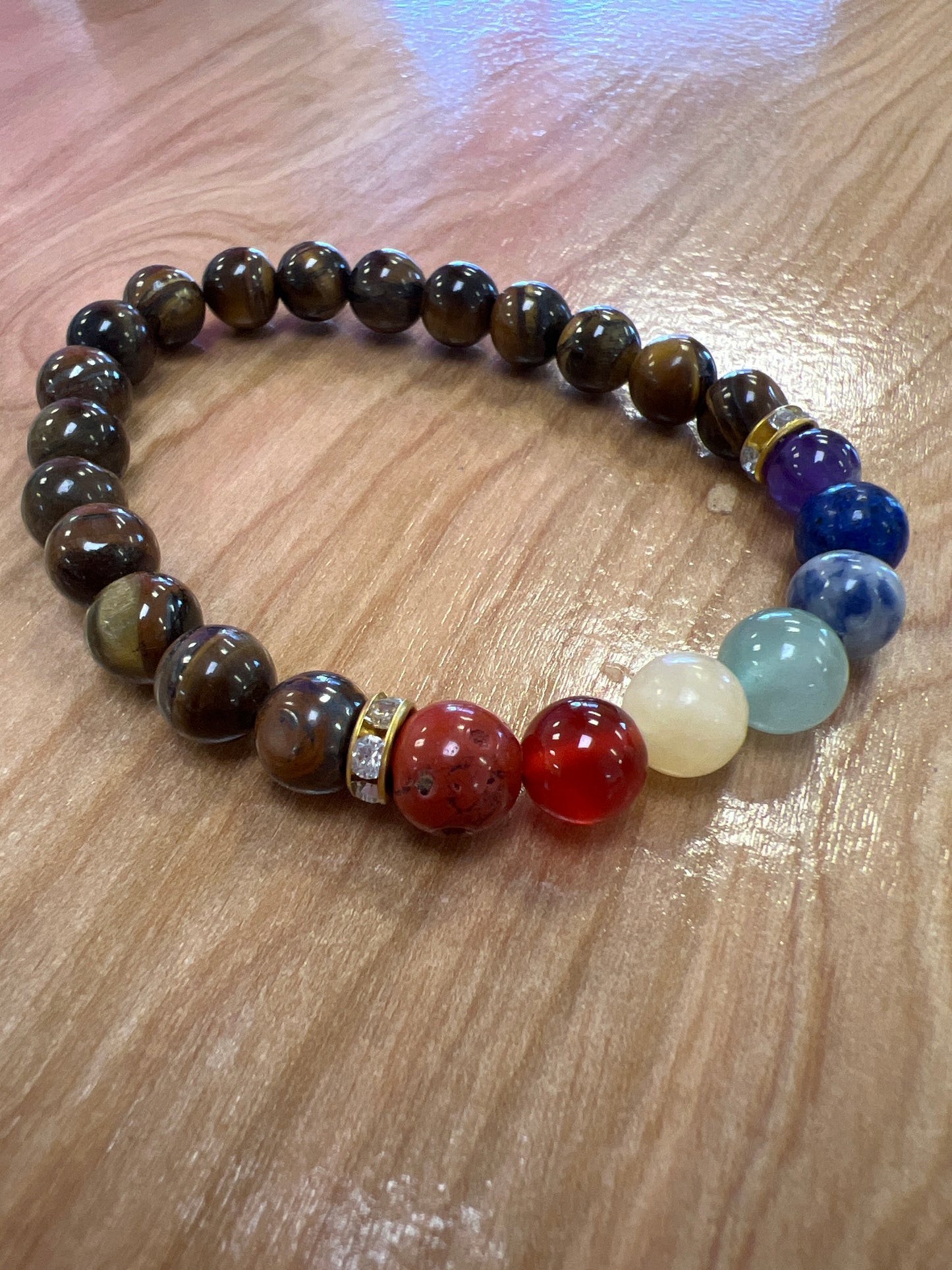 Tiger Eye Chakra Bracelet