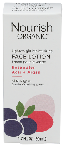 Nourish Organic Lightweight Moisturizing Face Lotion