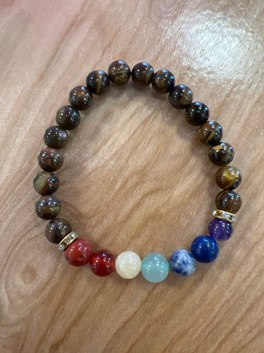 Tiger Eye Chakra Bracelet