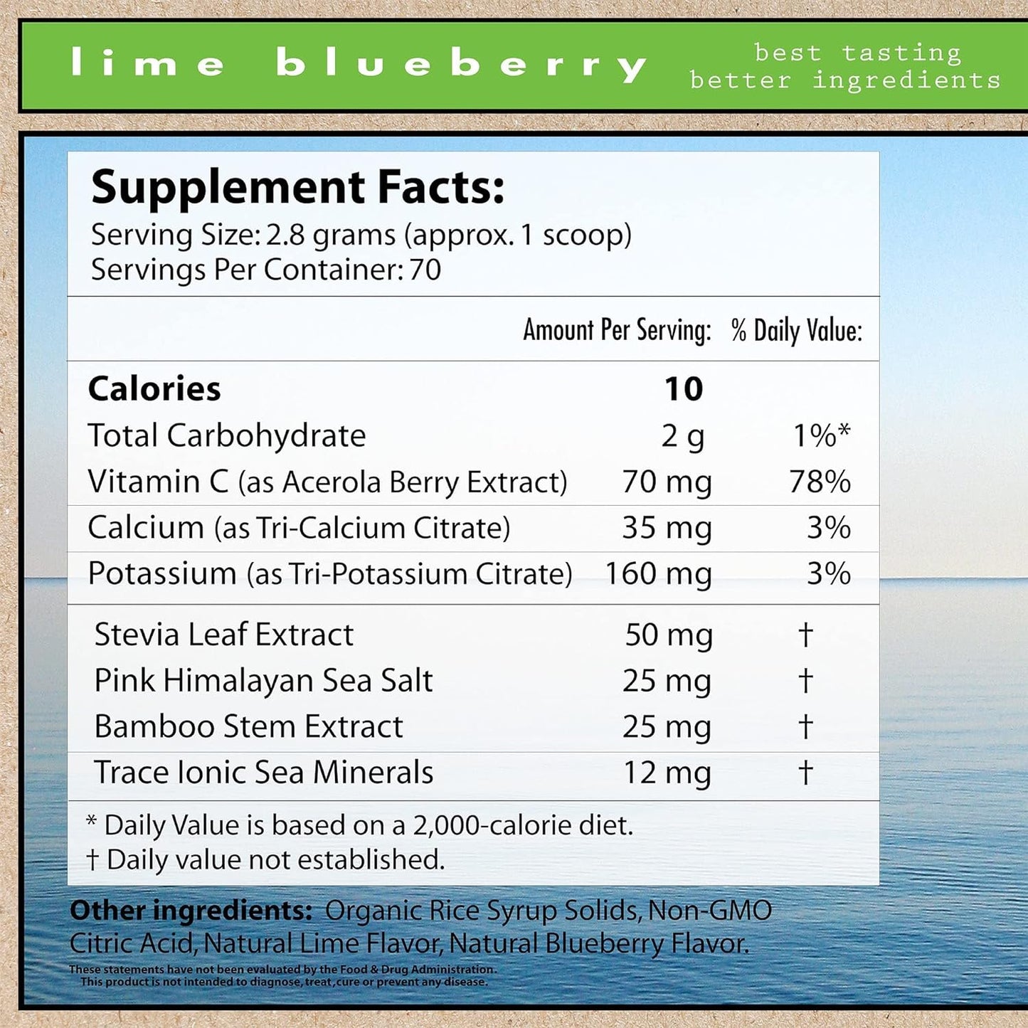 Electrolytes Canister, Lime Blueberry