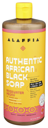 Authentic African Black Soap Rosewater All-In-One Soap