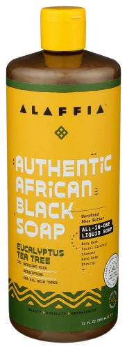 Authentic African Black Soap Eucalyptus Tea Tree All-In-One Soap