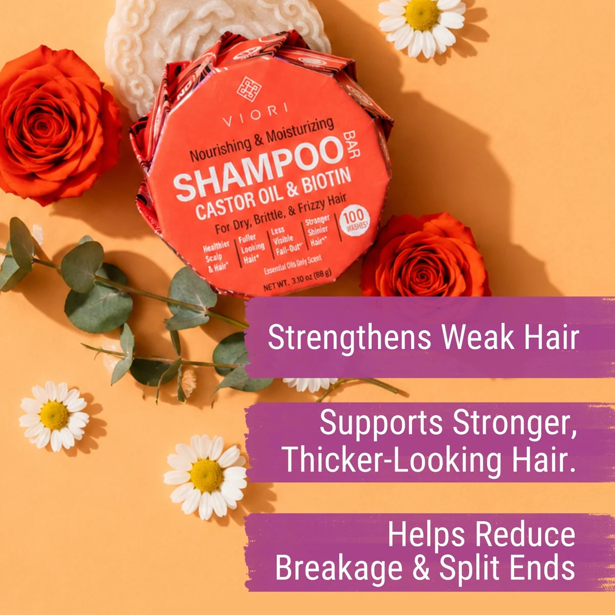 Castor Oil & Biotin Shampoo Bar