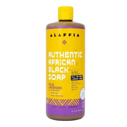 Authentic African Black Soap Wild Lavender All-In-One Soap