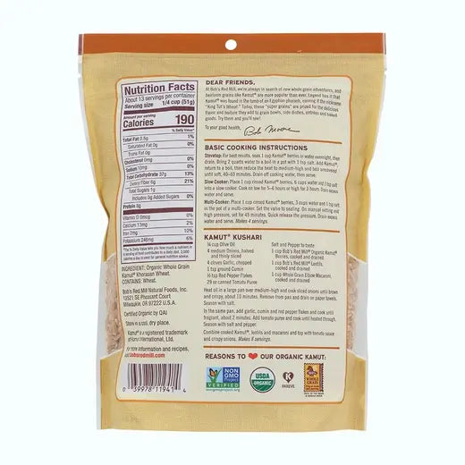 Organic Kamut Grain 24 oz. bag