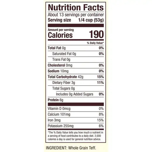 Whole Grain Teff 24 oz. bag