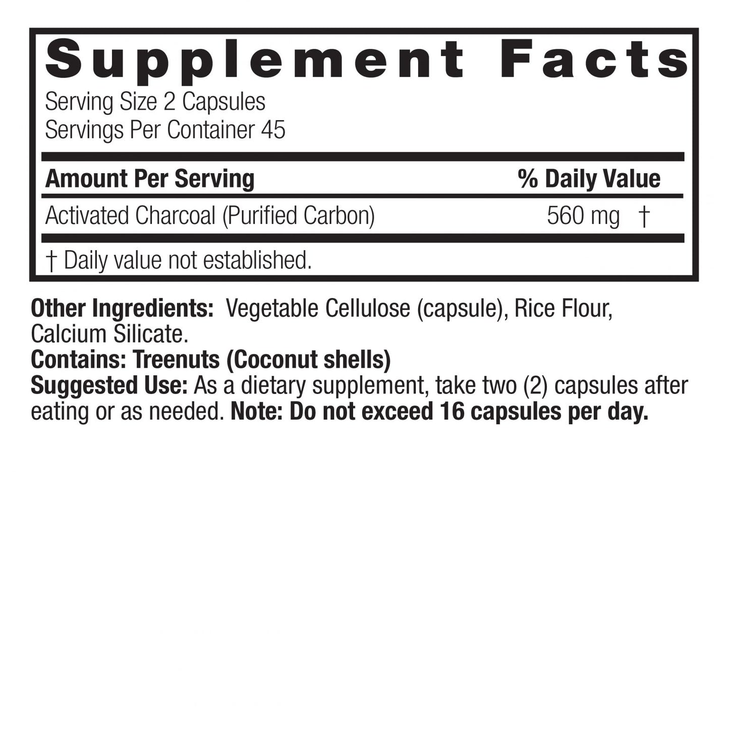 Charcoal Actrivated 90 V-Caps