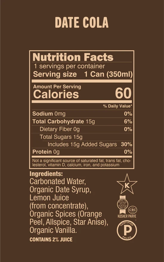 Soda Date Cola Org - 12FO