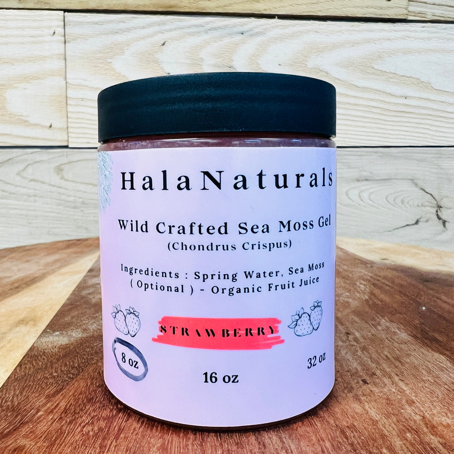 Wild-Crafted Strawberry Sea Moss Gel