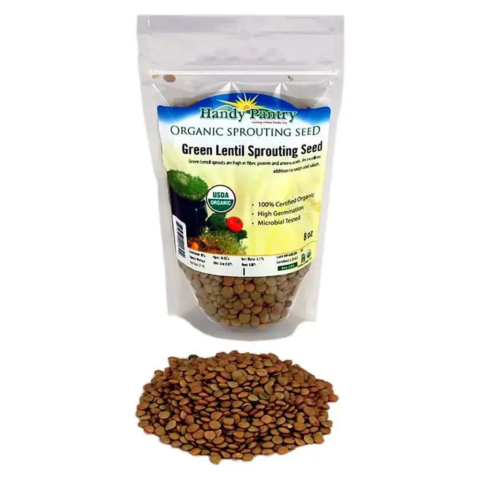 Green Lentil Sprouting Seeds, Organic