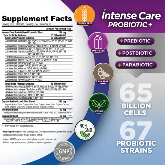Intense Care Brain + Mood, 30ct