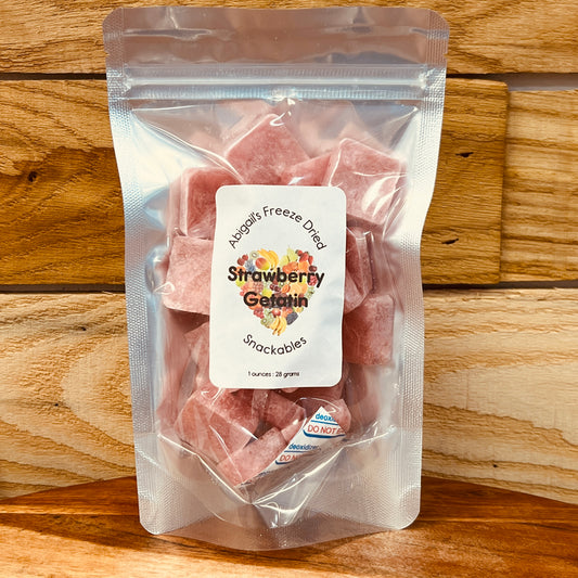 Freeze dried gelatin