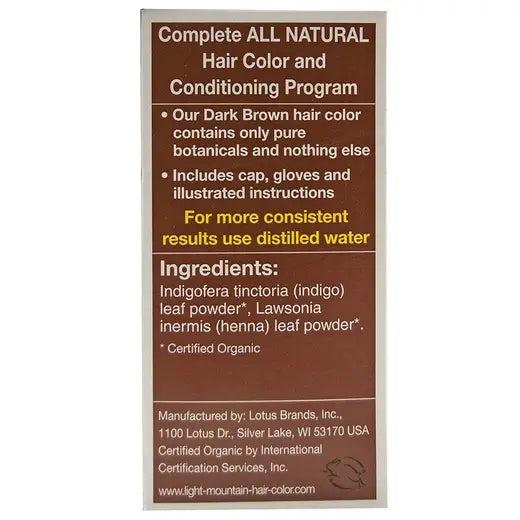 Dark Brown Henna Hair Color & Conditioner 4 oz.