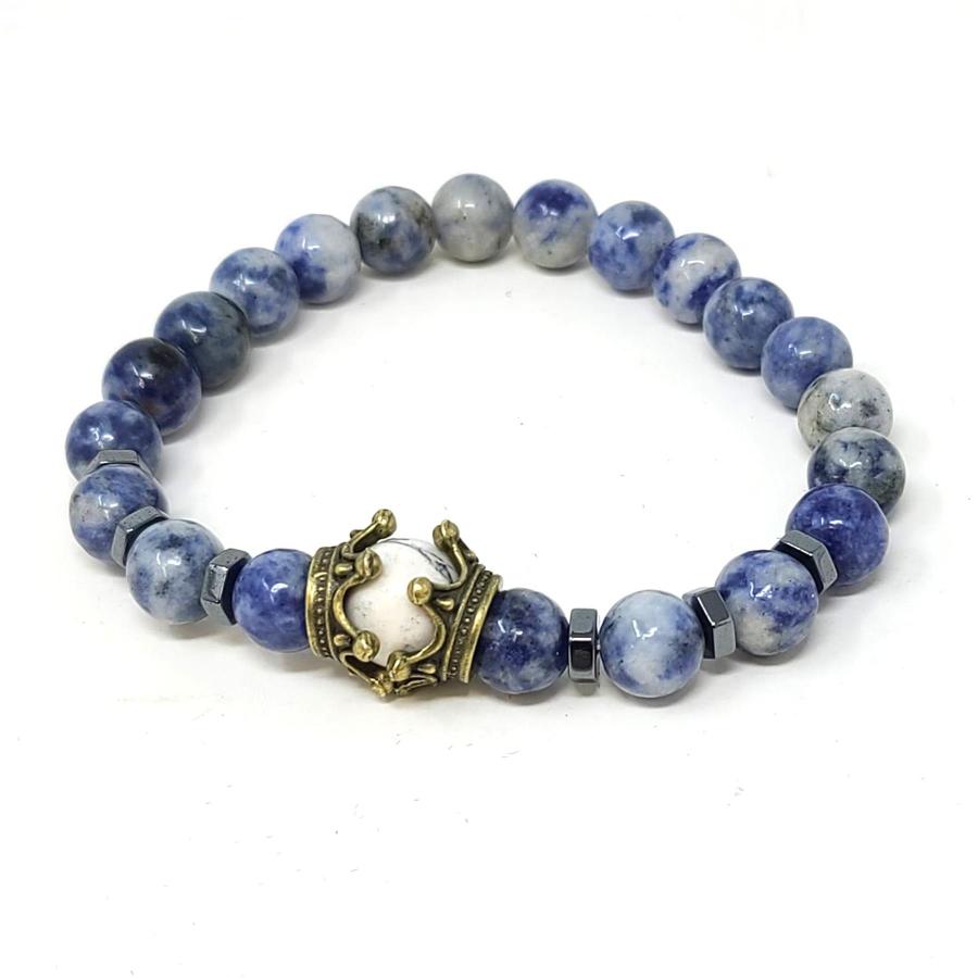 Sodalite King Crown Bracelet