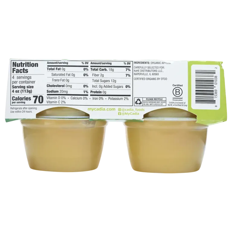 Applesauce Cup 4Pk Org - 16 OZ