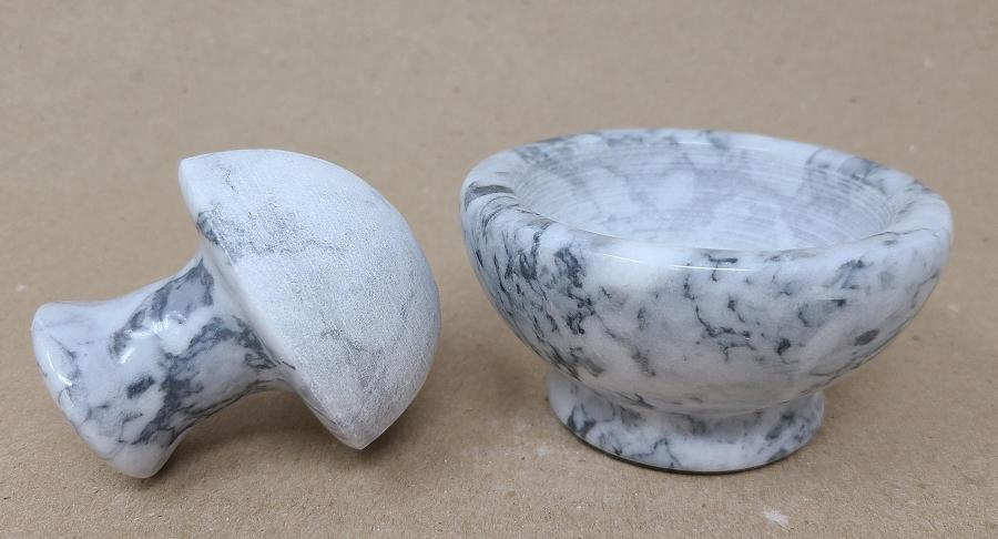 White Marble Mortar & Pestle NAI