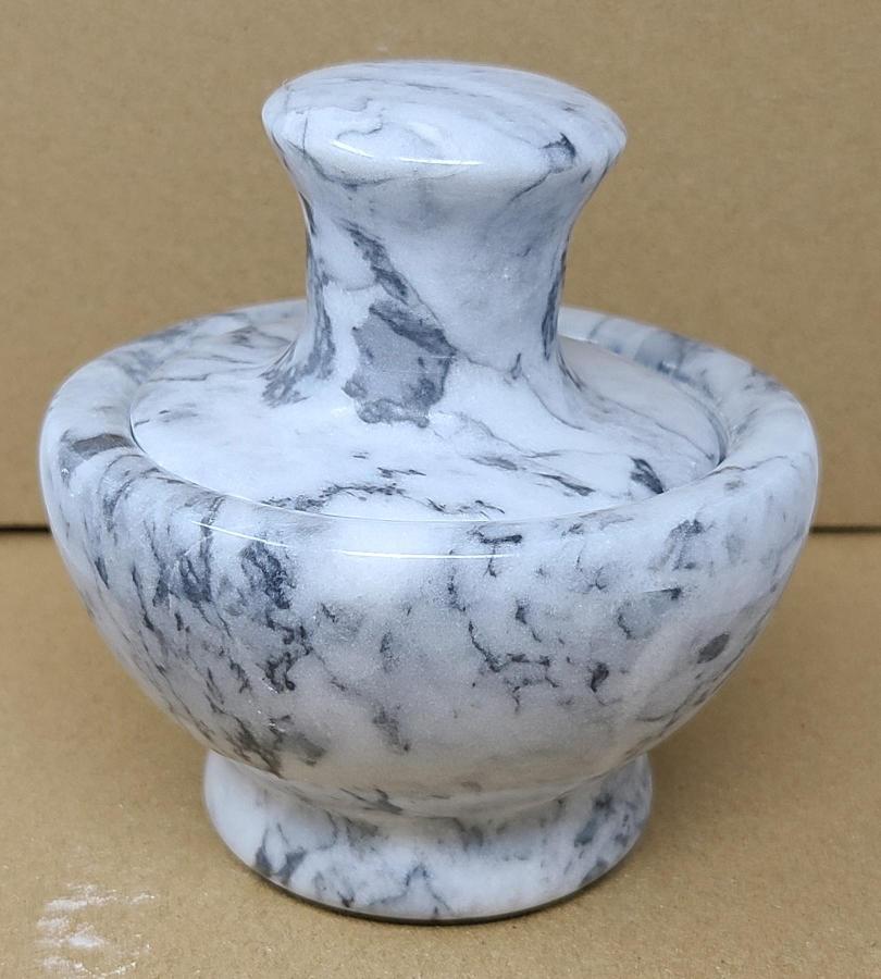 White Marble Mortar & Pestle NAI