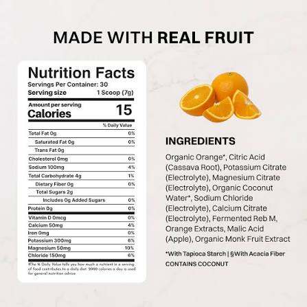 Orange Electrolyte Packet