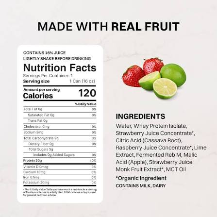 Strawberry Limeade Clear Protein Drink