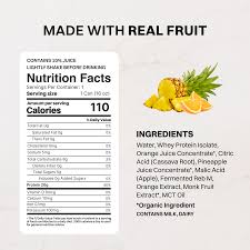 Orange Pineapple Clear Protein Drink