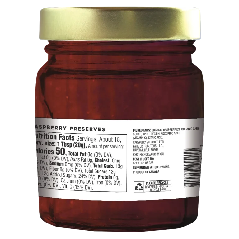 Raspberry Preserve Org - 13 OZ